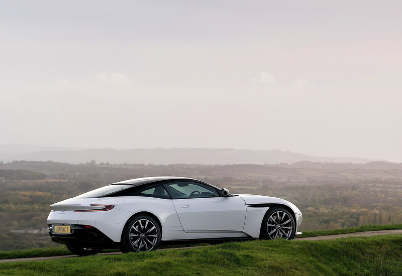 road trip, mountain, land vehicle, sky, copy space, stationary, transportation, non-urban scene, db11, luxury, aston, landscape, beauty in nature, martin