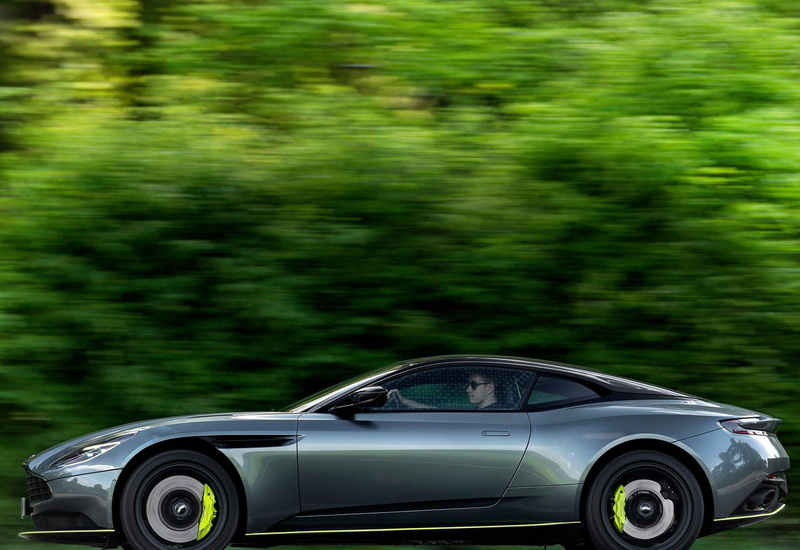 forest, aston, land, no people, travel, silver colored, motor vehicle, mode of transportation, green color, martin, 720P, nature, retro styled, blurred motion