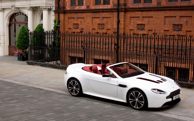 martin, convertible, 2K, aston, vantage, white, cars, hd