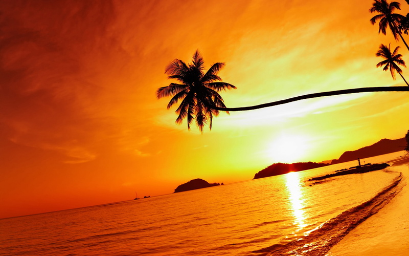 Beach, Island, 2K, Thailand, Sunset, Mak, Tropical