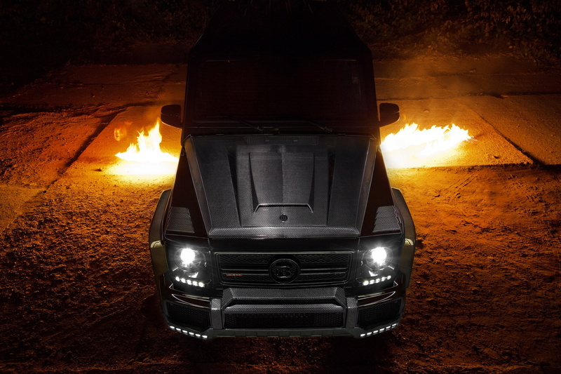 G65, Black, AMG, Mercedes, Carbon, Flames, Exhaust, 1080P