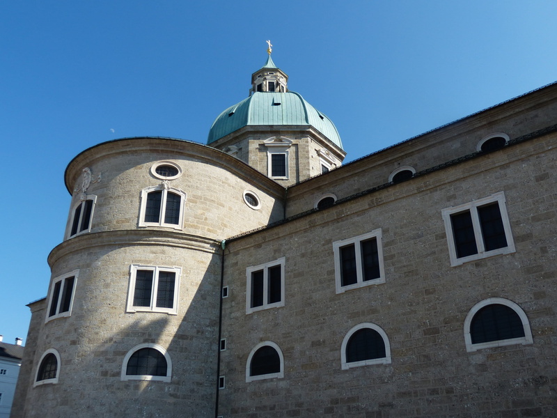 virgil, archdiocese of salzburg, Salzburg Cathedral, tower, clear sky, building exterior, church, architecture, transept, place of worship, austria, sky