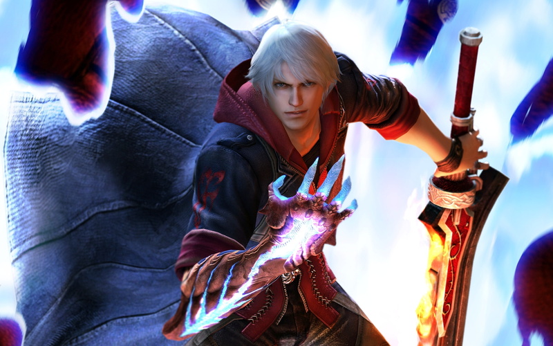 Devil may cry 4, special edition, revolver, hand, devil bringer, DMC, Red Queen, game, sword, The Red Queen, 2K, gun, Nero