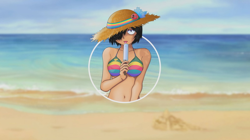 Nazo no Kanojo X, beach, 1080P, anime girls, swimming pool, anime