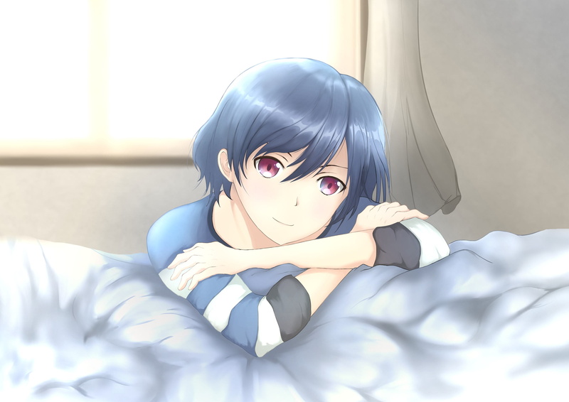 Anime, 2K, Girl, Blue Hair, Domestic Girlfriend, Short Hair, Rui Tachibana, Purple Eyes