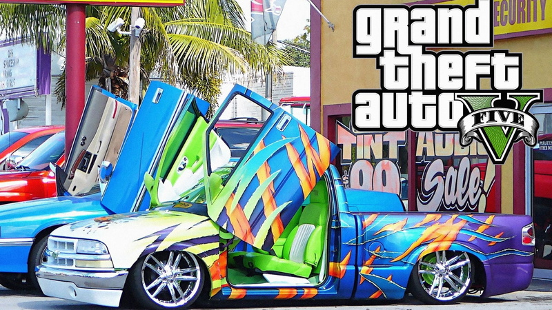 motor vehicle, land vehicle, mural, art and craft, multi colored, mode of transportation, communication, video games, architecture, creativity, Rockstar Games