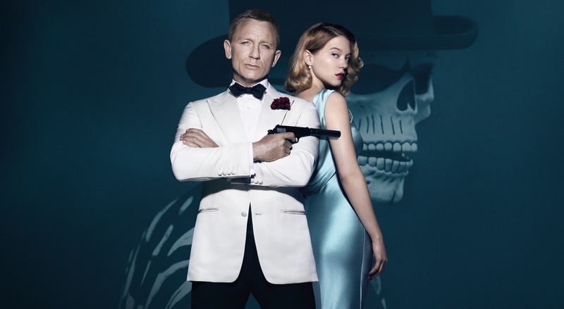 spectre, young women, people, daniel craig, two people, beautiful woman, blue background, Other Movies, 1080P, Movies, standing, men, beauty, craig, women