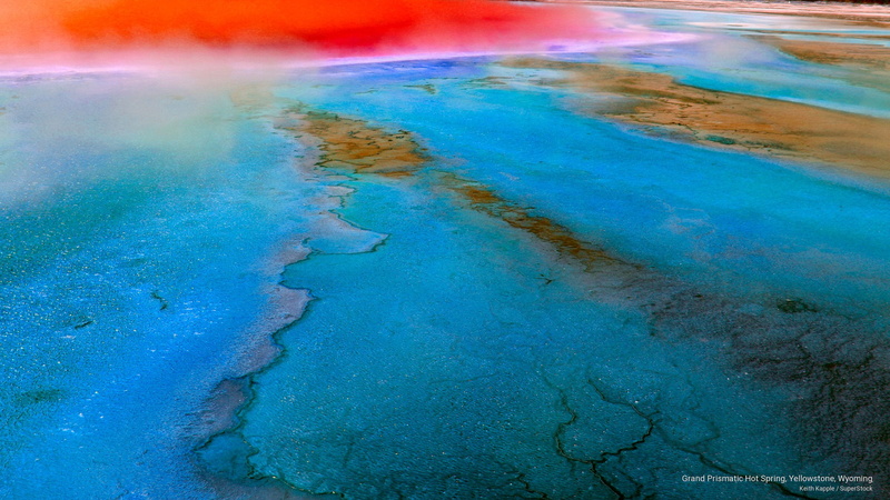 hot, yellowstone, wyoming, prismatic, National Parks, spring, grand, 2K
