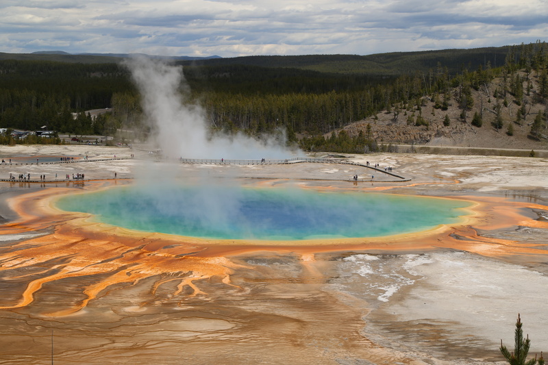 body, wyoming, physical geography, beauty in nature, yellowstone National Park, steam, power in nature, trees, landscape, near, erupting, the scenery, volcano