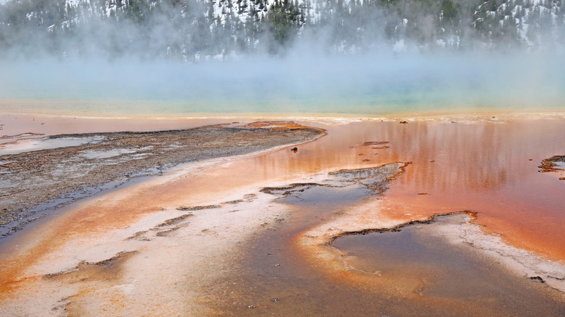 grand prismatic spring, travel, beauty in nature, united states, water, hot spring, steam, national, power in nature, tranquility, National Park, Yellowstone