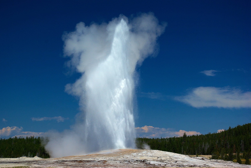 yellowstone, upper, park, day, national, basin, splash, water, hot spring, white, outdoors, power, nature, erupting, environment, storm, spraying, fountain