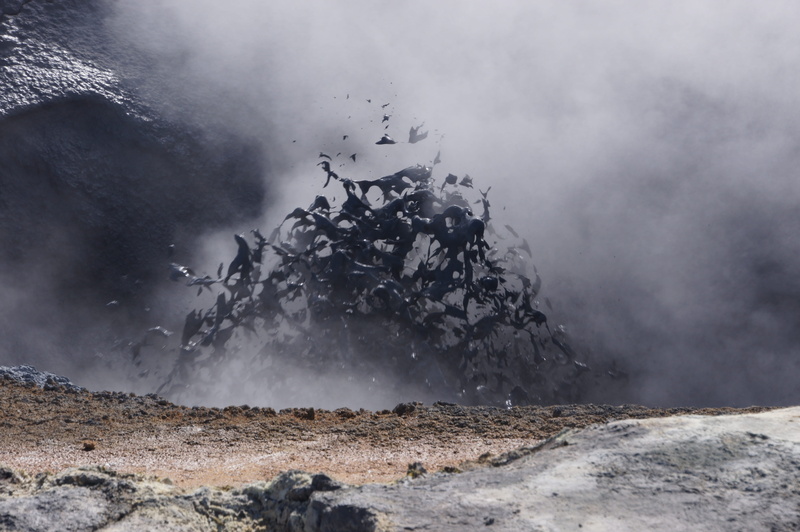 landscape, environment, geothermal, no people, cloud - sky, mud, iceland, volcano, rock, solid, physical geography, day, rock - object, mountain, geology