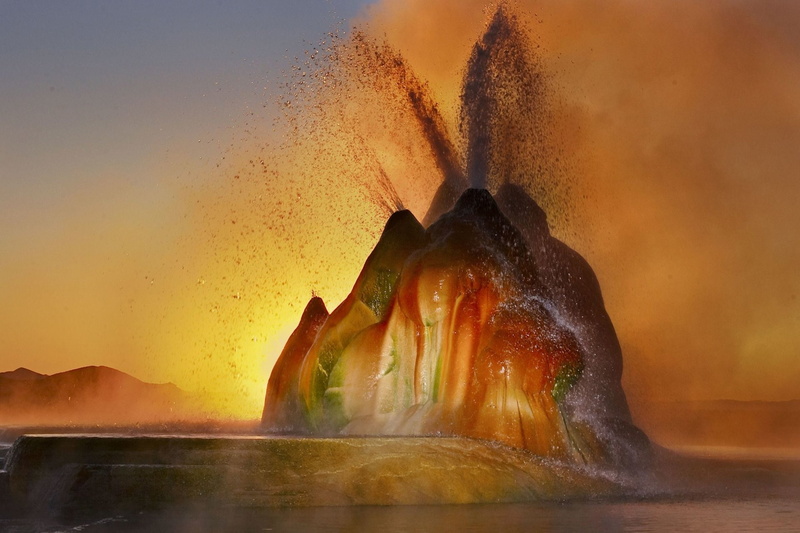 Fly Geyser, Earth, 1080P
