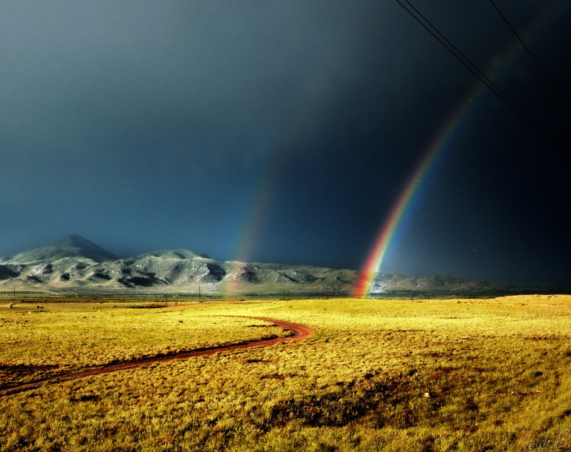 field, 2K, Nature, cloud - sky, Landscape, armenia, no people, rain, Storm, mountain, sky, environment, Rainbow, tranquility, non-urban scene, idyllic