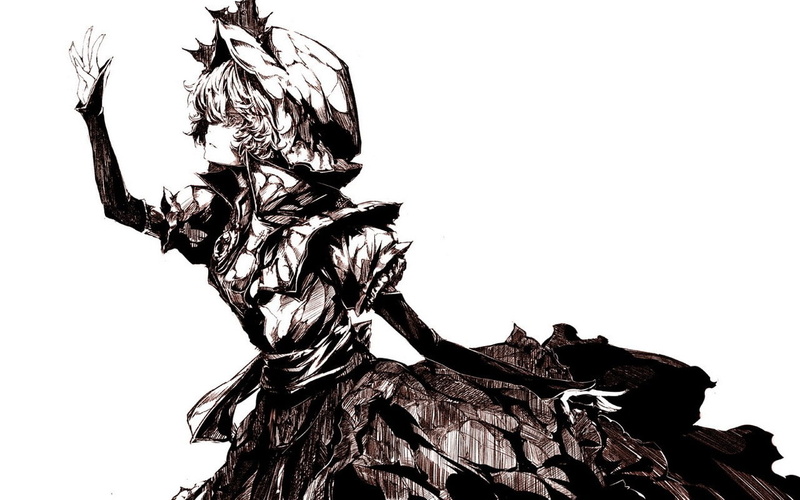white, 720P, digital/artwork, hd, drawing, anime, bw
