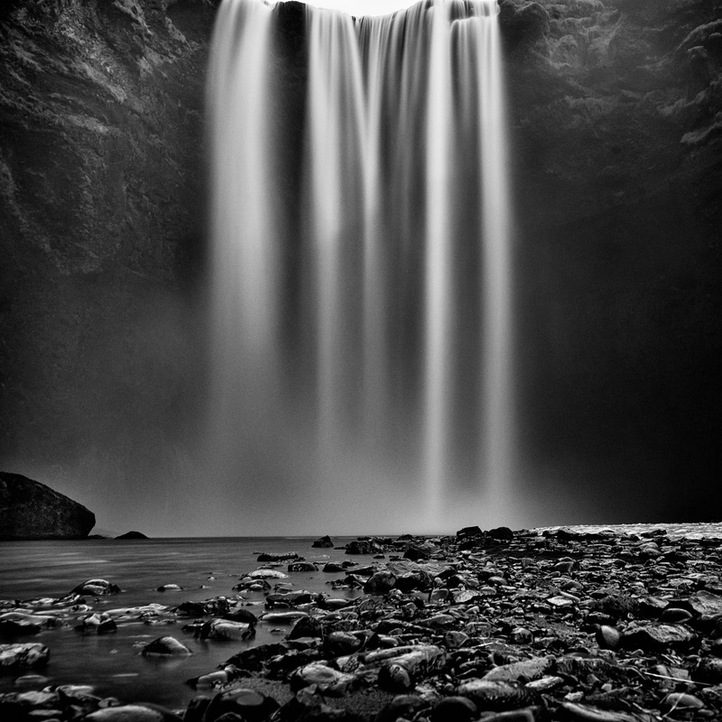 Long Exposure, Landscape, Travel, Outdoor, Peaceful  River, Nikon, photo, Commons, Earths, Fall, Skogafoss, Tamron, Monochrome, Rocks, Nature, BlackAndWhite