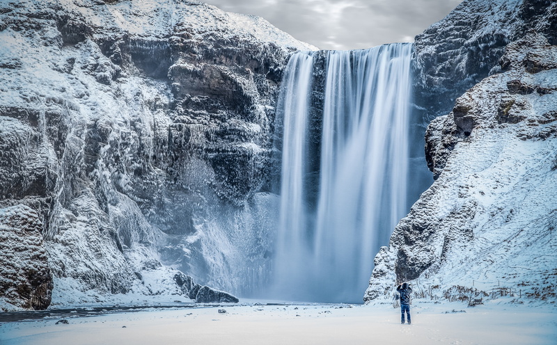 beauty in nature, power in nature, no people, visit, ice, cold temperature, tree, Scenery, blurred motion, Travel, Snow, water, environment, non-urban scene