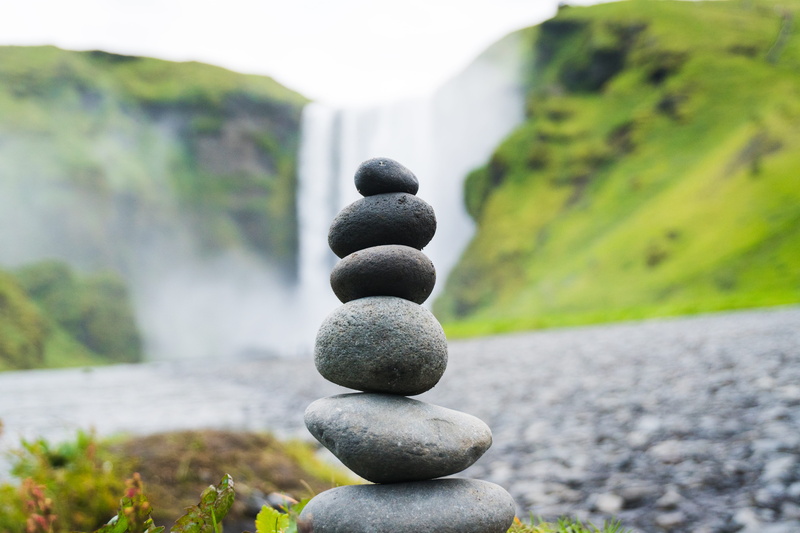 rock - object, daytime, flower, plant, pebble, order, land, rock, scenics - nature, iceland, worldwide, 5K, world, grounded, challenging, outdoors, waterfall