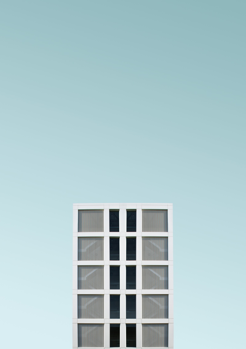 stripe, front, geometric, photography, geometric shape, blue, 8K, low angle view, tall - high, day, glass, geometry, sky, city, apartment, nature, built structure