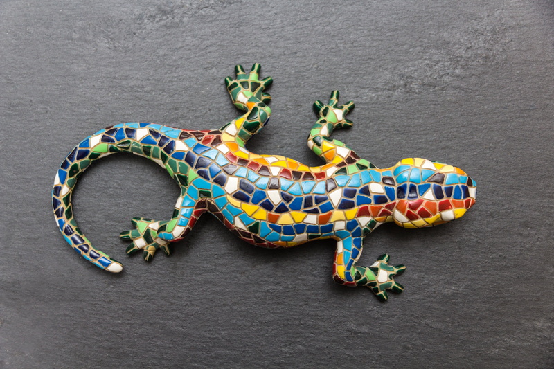 gray background, tail, dragon, multicolored, dark, snake, reptile, blue, slate, white, holiday, 5K, art and craft, animal, lizard, high angle view, colorful