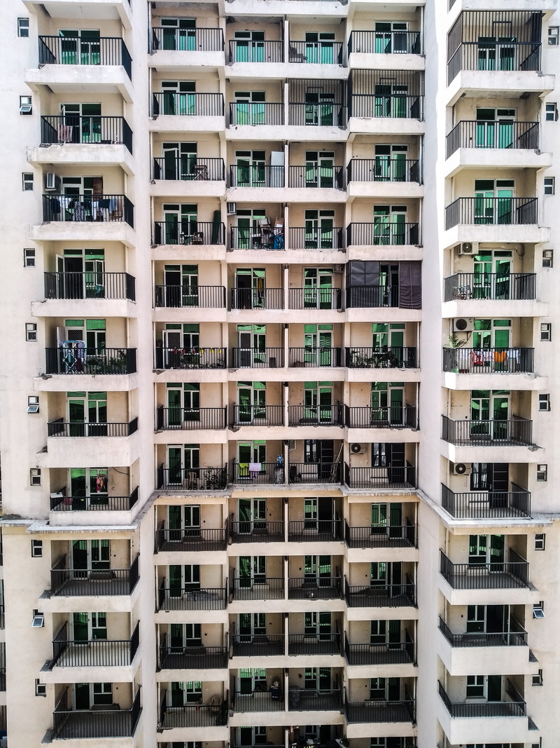concrete, window, multi-storey building, nature, white, repetition, residential district, building, in a row, apartment, full frame, no people, architecture