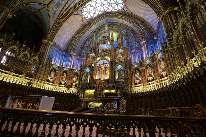 1080P, Canada, Basilique Notre Dame de Montreal, Church, The Notre Dame Basilica, the altar, religion