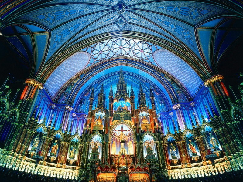 building exterior, ceiling, notre dame basilica montreal, building, ornate, religion, altar, no people, arch, travel, built structure, architecture, architecture and art
