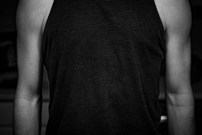 human body part, real people, muslces, indoors, females, biceps, texture, standing, male, focus on foreground, close-up, black and white, fabric, skin
