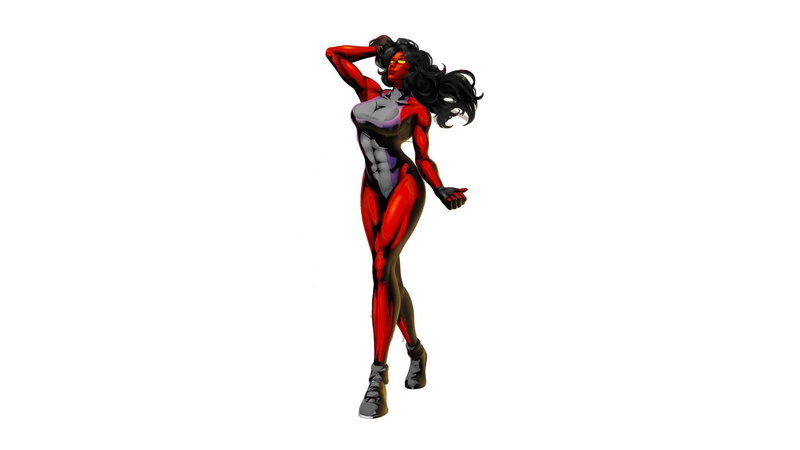Red She-Hulk, Comics, 1080P, Marvel Comics