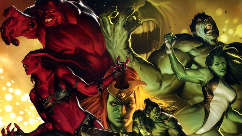 1080P, Hulk, Comics, She-Hulk, Red Hulk, Red She-Hulk