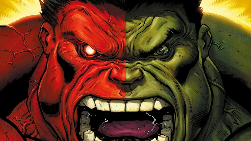 red, green, hulk, hd, green hulk, 1080P