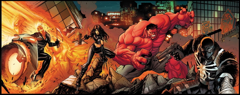 1080P, Red Hulk, Venom, X-23, Ghost Rider, Circle of Four, Marvel Comics, Comics, Hulk