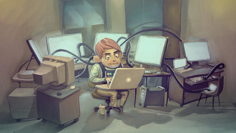 business, Spider-Man, chair, human representation, seat, representation, Doctor Octopus, computer, technology, indoors, adult, people, high angle view
