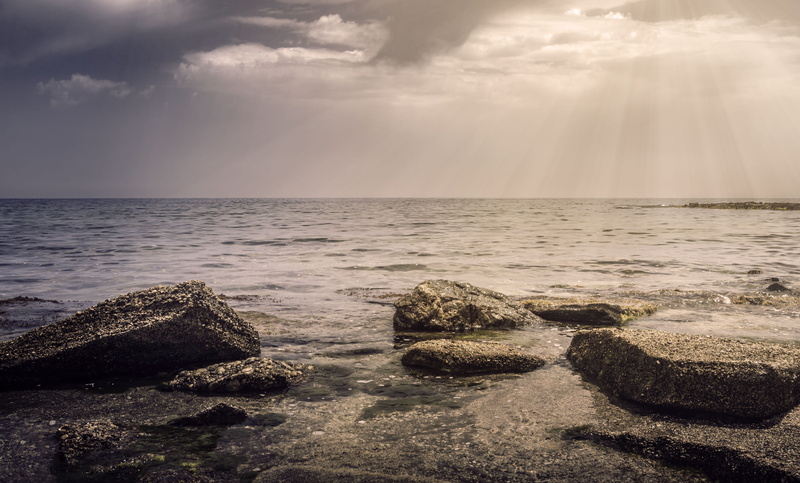 sunset, seascape, tranquility, horizon over water, day, sky, scenics - nature, marina, nature, 5K, sea, land, beach, idyllic, beauty in nature, take it easy