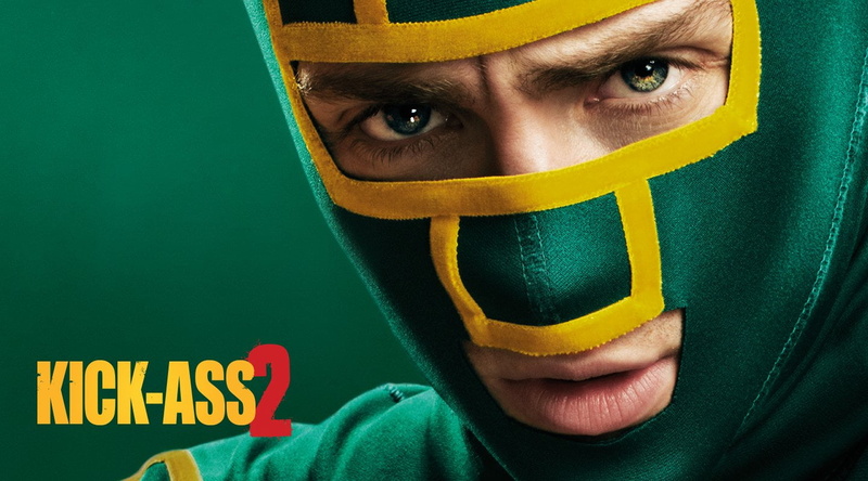 hood, clothing, human body part, front view, obscured face, males, looking at camera, men, text, western script, yellow, Kick-Ass, hood - clothing, Kick-Ass 2