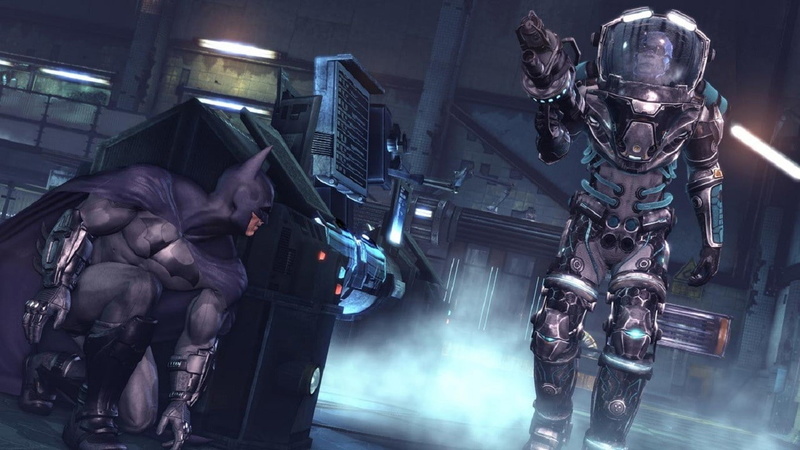 720P, military, Batman: Arkham City, indoors, human representation, helmet, metal, representation, technology, holding, video games, Rocksteady Studios