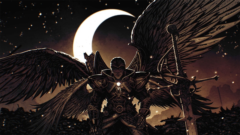 Strategy, sky, Heroes, architecture, armor, angel, warrior, nature, Magic, belief, the past, outdoors, 1hmm, knight, Fighting, 1080P, no people, night