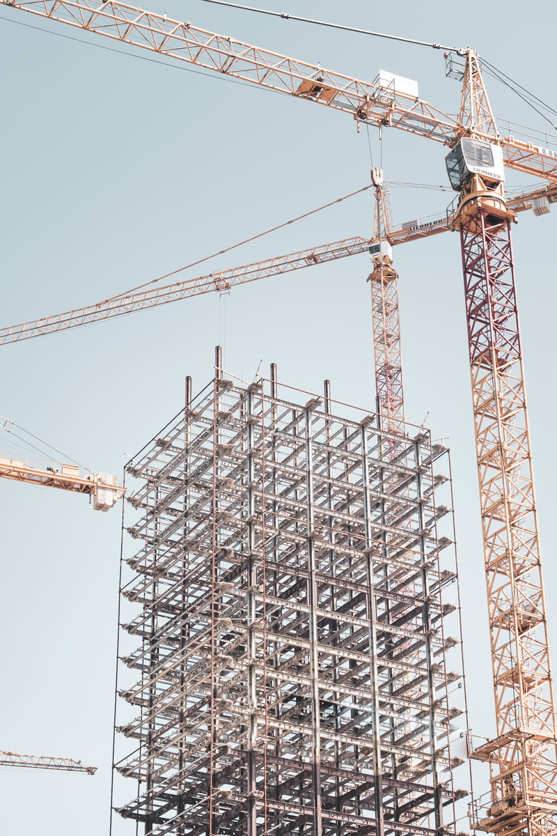 budowa, 5K, highh, crane - construction machinery, built structure, skyscraper, kraków, crane, work, nature, industrial, modern design, development, tall - high