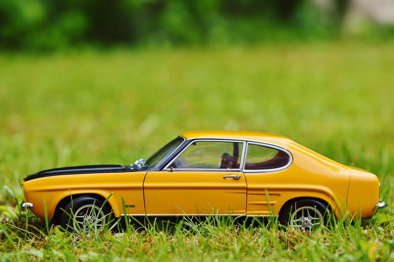 selective focus, green color, nature, 4K, small, old-fashioned, vehicles, oldtimer, auto, land, plant, no people, grass, taxi, black, yellow, land Vehicle