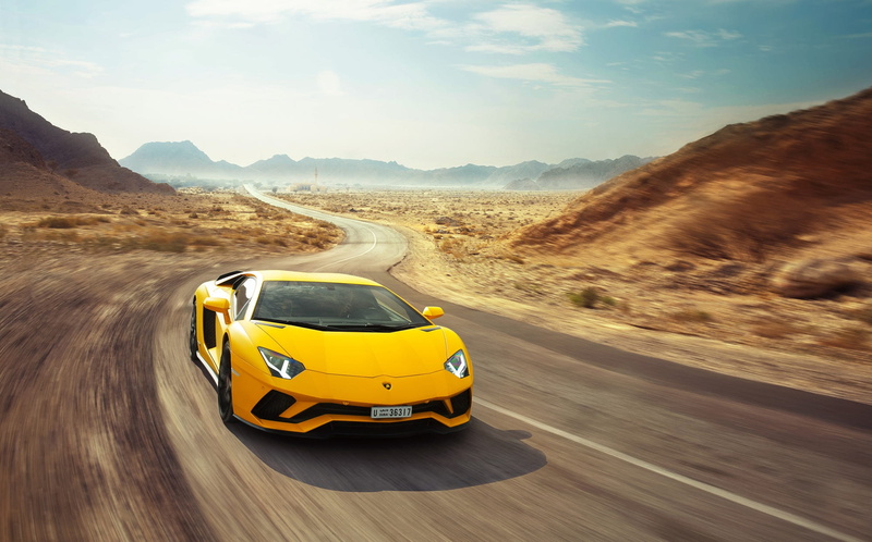 Vehicle, Motion Blur, Lamborghini Aventador S, Car, Supercar, Lamborghini, 1080P, Sport Car, Yellow Car