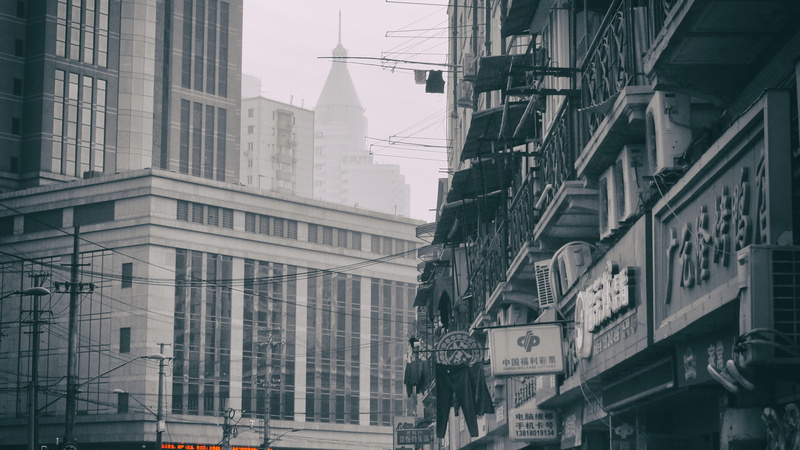 street, architecture, autumn, built structure, outdoors, reflection, building, city life, transportation, building exterior, at home, shanghai, 4K, office