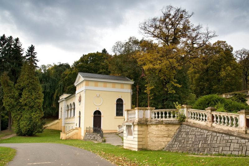 park, house, cloud - sky, residential district, autumn, architecture, outdoors, spa, building, historical, plant, building exterior, nature, things to do