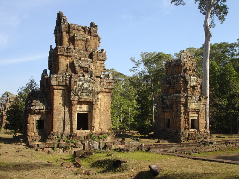 temple, old ruin, architectural column, ancient civilization, sky, belief, ruined, tree, religion, expired, built structure, archaeology, the past, serene