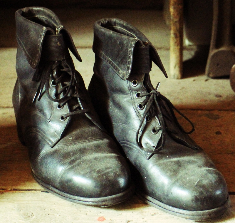antique, lace - fastener, shoelace, no people, age shoe, two objects, worn, wooden, pair, leather shoes, boots, leather boots, close-up, broken, flooring