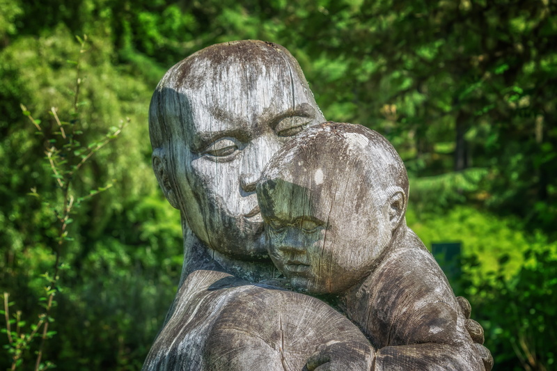 representation, child, human, outdoors, statue, asia, green color, buddha, sweet, art and craft, female likeness, no people, old, silent, plant, sculpture