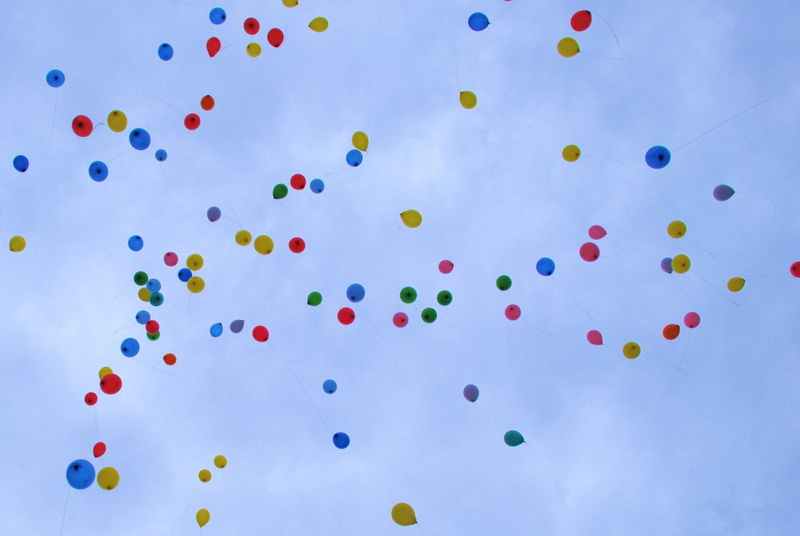 choice, celebration, mid-air, cloudy, no people, day, feast, science, large group of objects, celebration event, event, blue, mid, emotion, abstract, multi colored