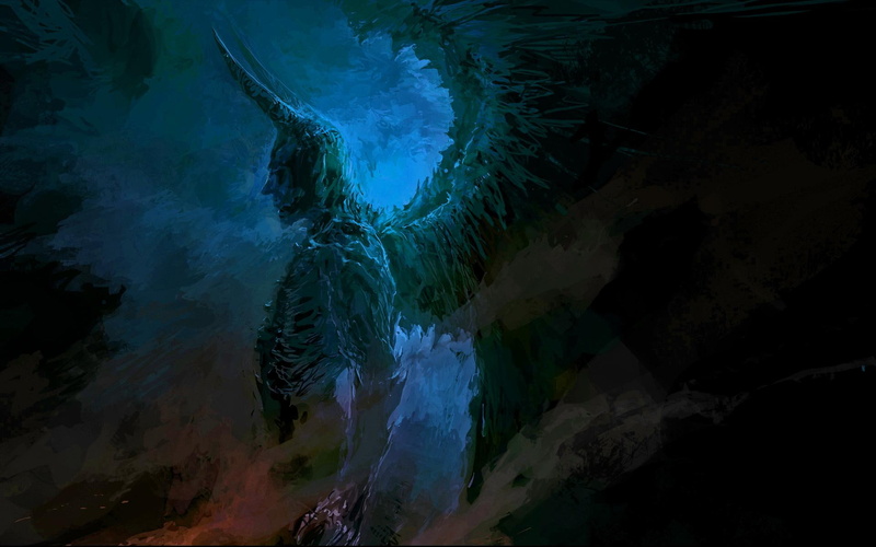 black, fantasy, dark, darkness, gothic, gray, painting, evil, demon, 1080P, soothing, 3d and abstract