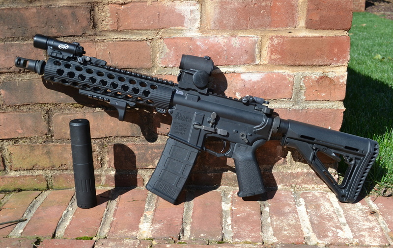 carabiner, 1080P, Daniel Defense, wall, rifle, muffler, weapons, assault rifle, assault, black