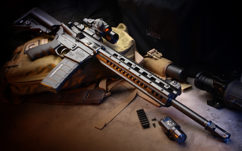 carabiner, weapons, flashlight, bag, gun, 2K, LT-15, Automatic, assault carbine, assault rifle, Larue Tactical, kit, weapon