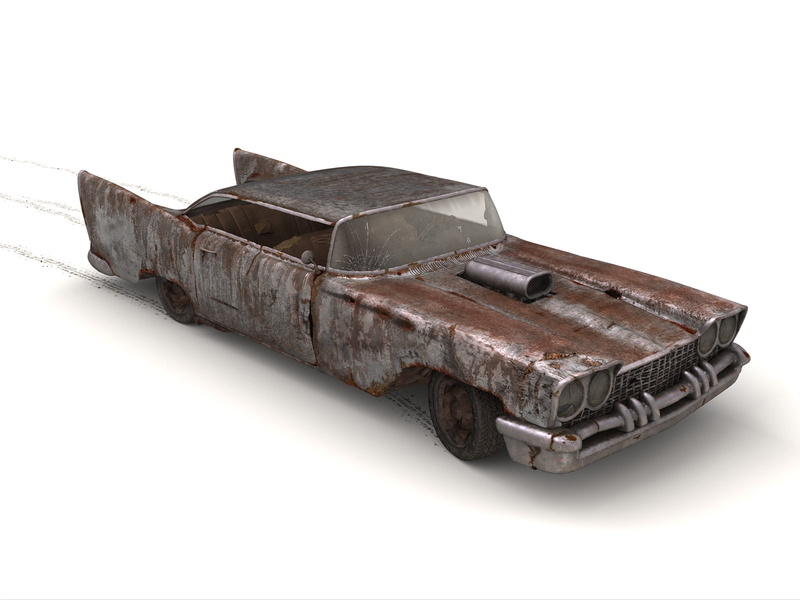 deserted, white, decay, 720P, abandon, rust, urban, hd, cars